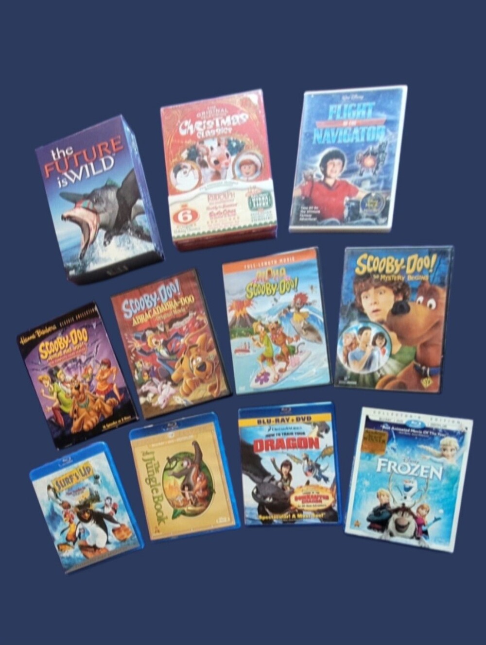 LOT 10 KIDS/FAMILY DVD BLU-RAY THE FUTURE IS WILD SCOOBY-DOO CHRISTMAS CLASSICS